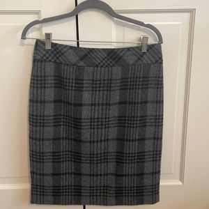 Wool plaid skirt